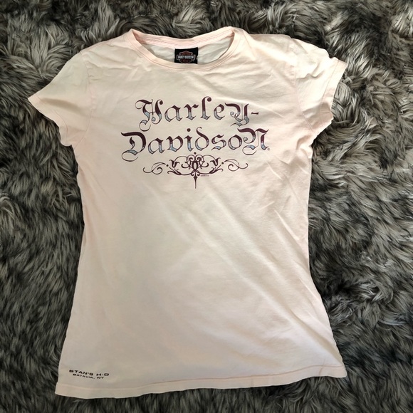 Baby pink Harley Davidson tshirt - Picture 1 of 7
